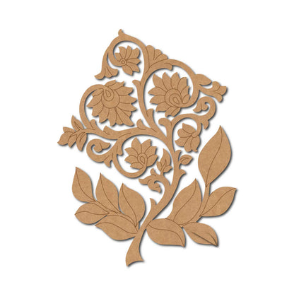 Flower Leaves Motif Pre Marked Base MDF Design 1