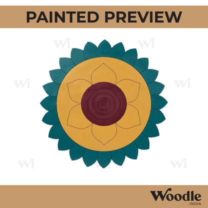 Flower Mandala Pre Marked Base MDF Design 1