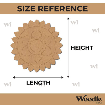 Flower Mandala Pre Marked Base MDF Design 1