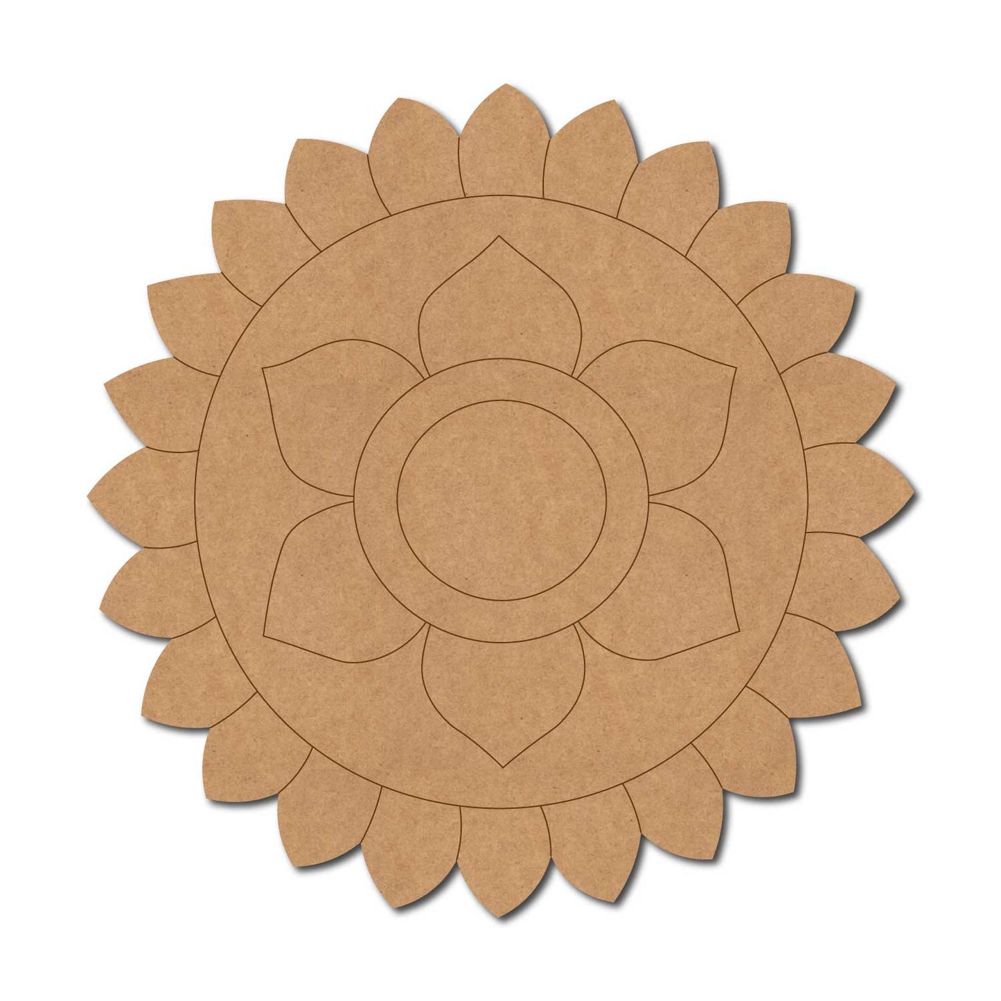 Flower Mandala Pre Marked Base MDF Design 1