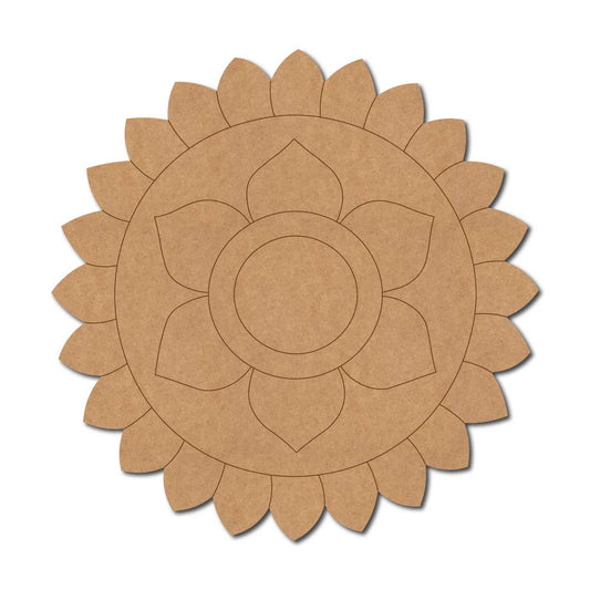 Flower Mandala Pre Marked Base MDF Design 1