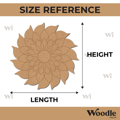 Flower Mandala Pre Marked MDF Design 1