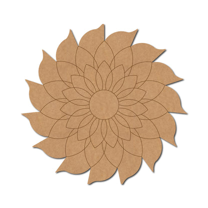 Flower Mandala Pre Marked MDF Design 1