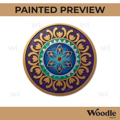 Flower Mandala Pre Marked Round MDF Design 2