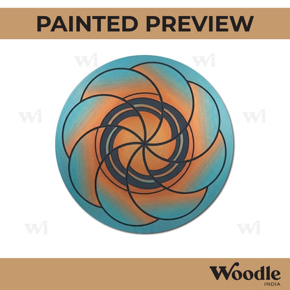 Flower Mandala Pre Marked Round MDF Design 3
