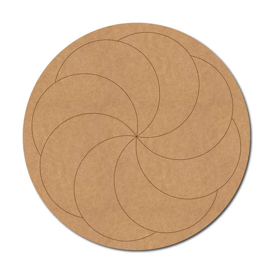 Flower Mandala Pre Marked Round MDF Design 3