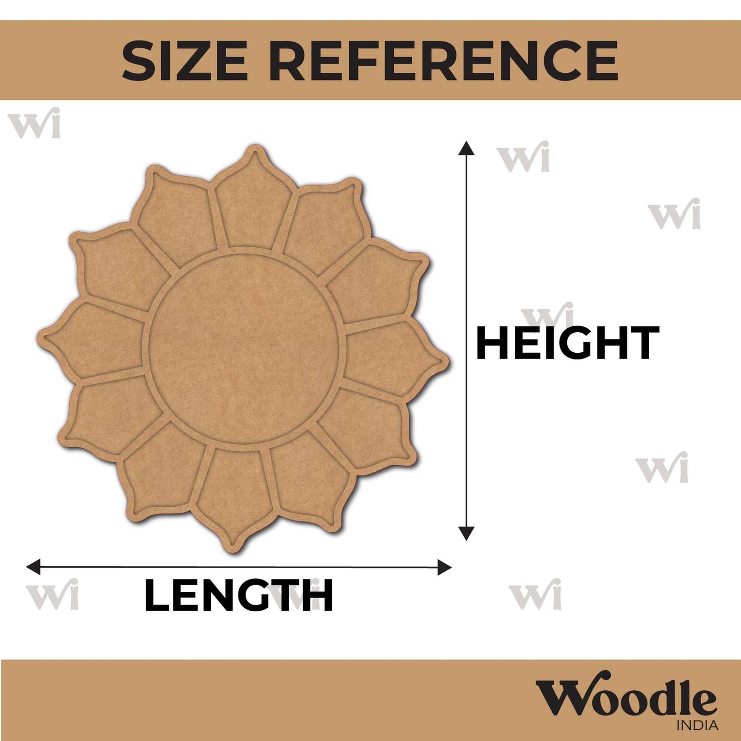Flower Mandala Two Layered Base MDF Design 1