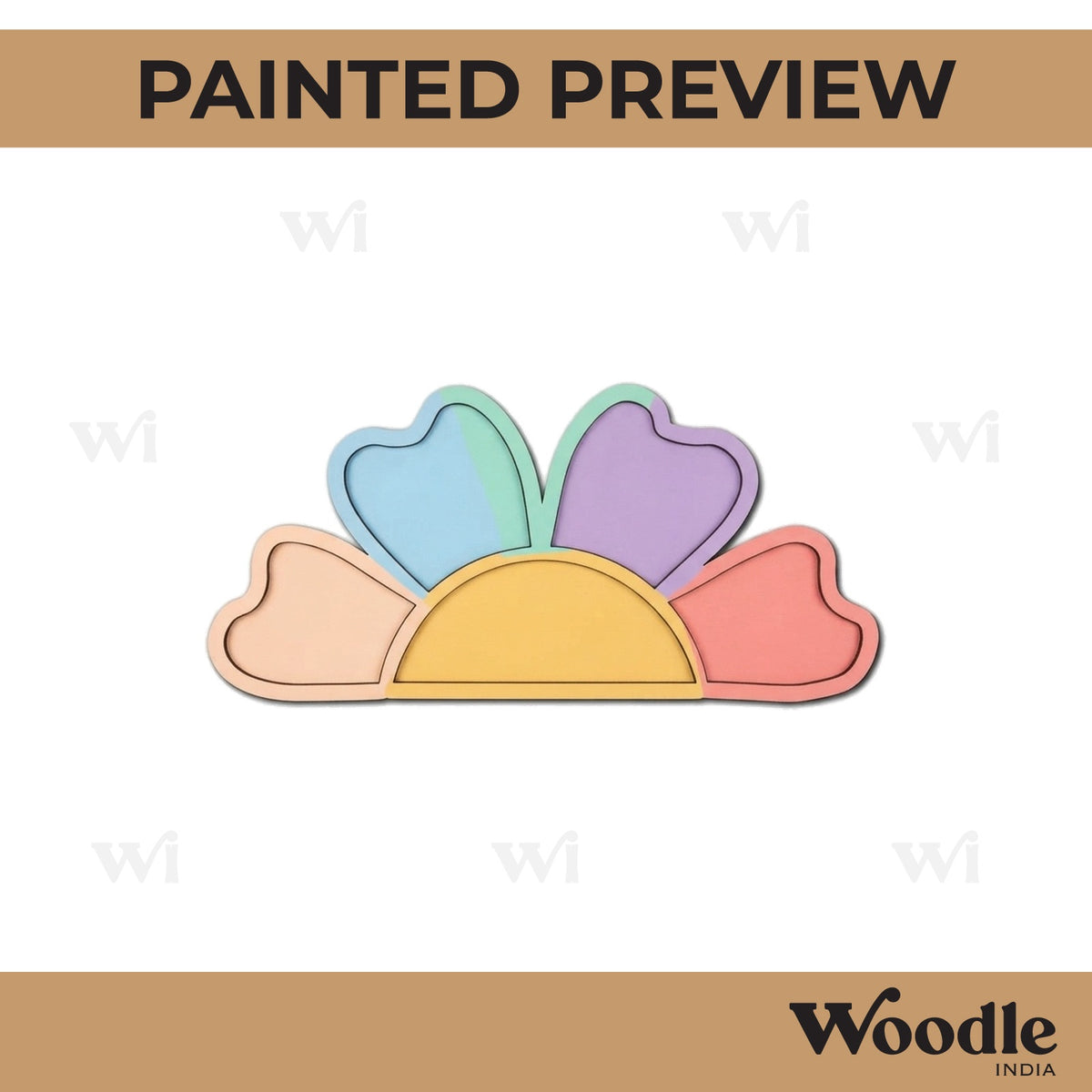Flower Mosaic Art MDF Design 3