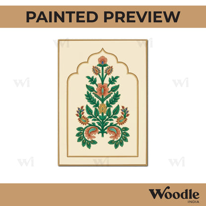 Flower Motif Jharokha Pre Marked MDF Design 1