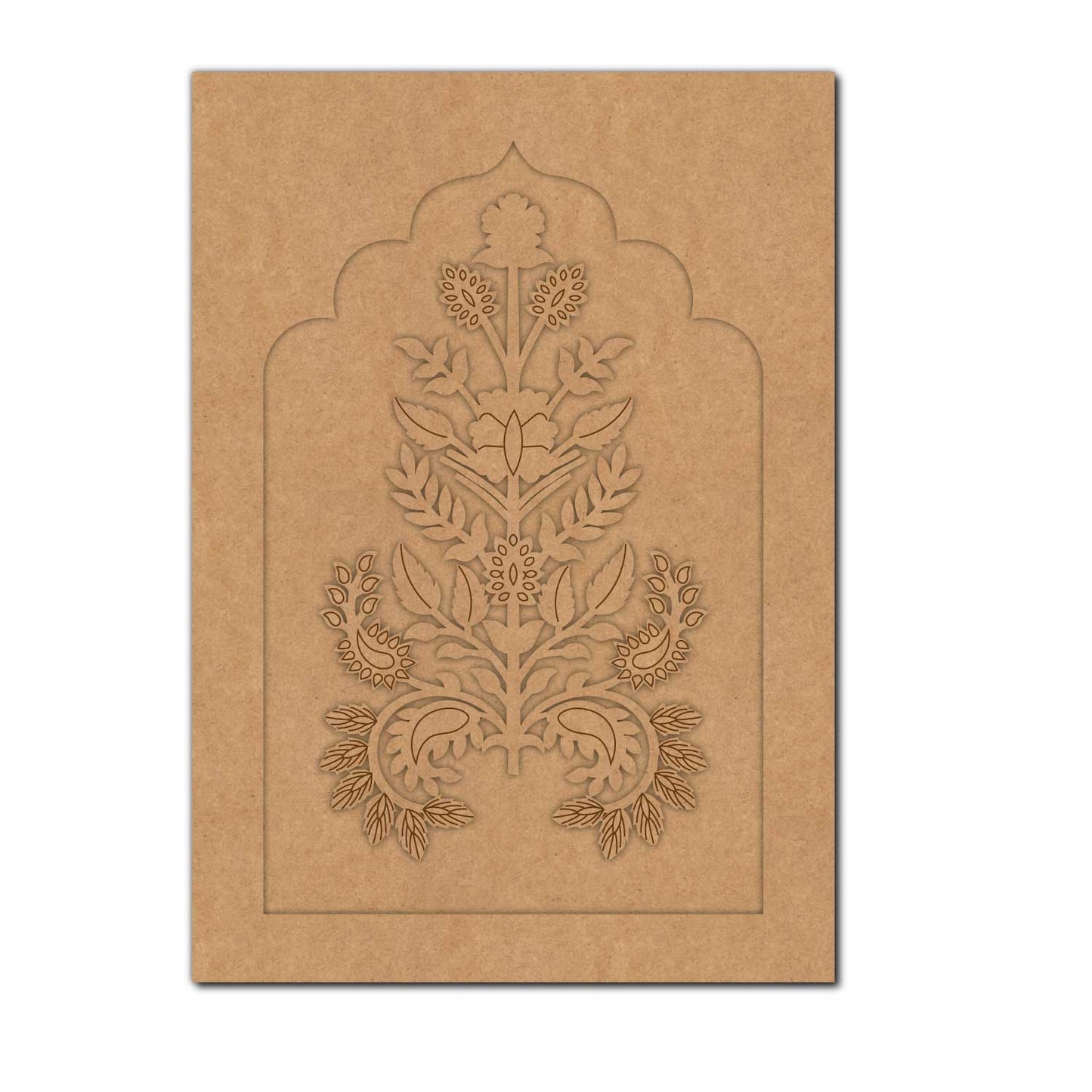 Flower Motif Jharokha Pre Marked MDF Design 1