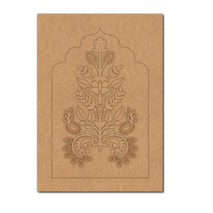 Flower Motif Jharokha Pre Marked MDF Design 1