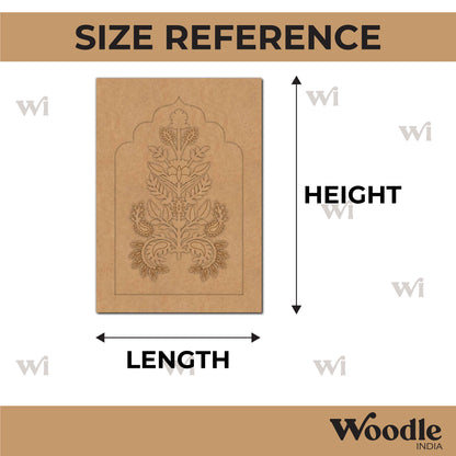 Flower Motif Jharokha Pre Marked MDF Design 1