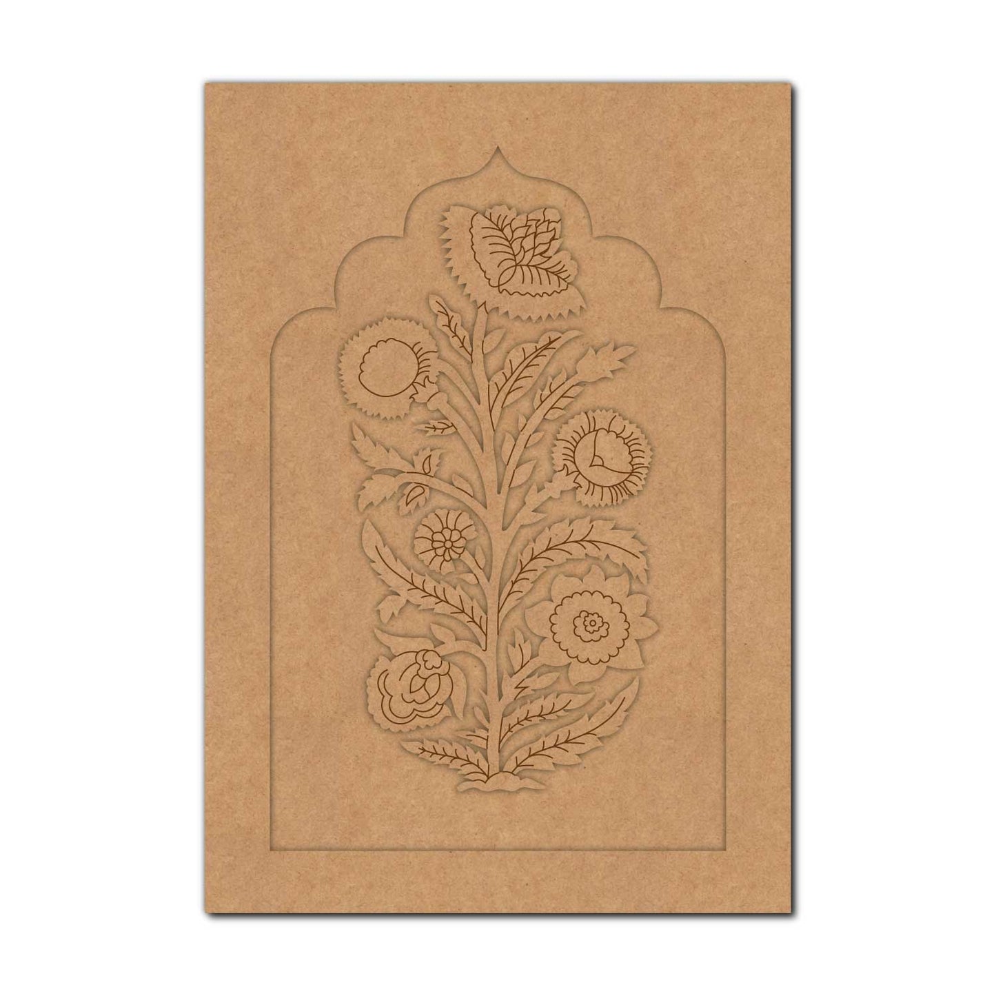 Flower Motif Jharokha Pre Marked MDF Design 2