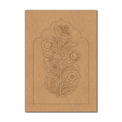 Flower Motif Jharokha Pre Marked MDF Design 2