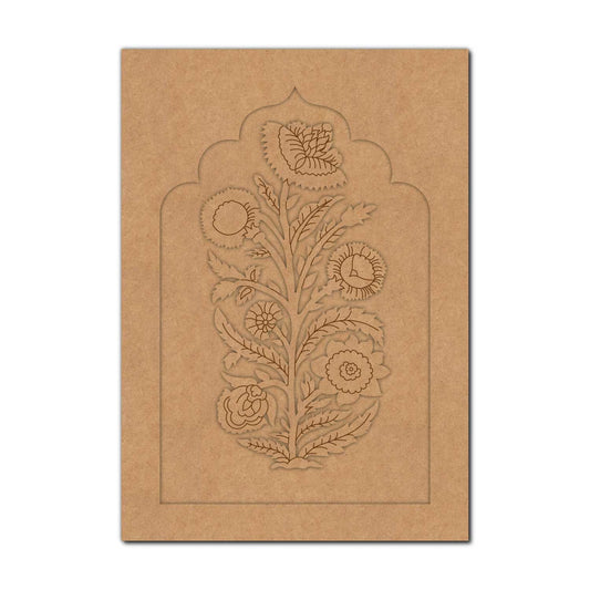 Flower Motif Jharokha Pre Marked MDF Design 2