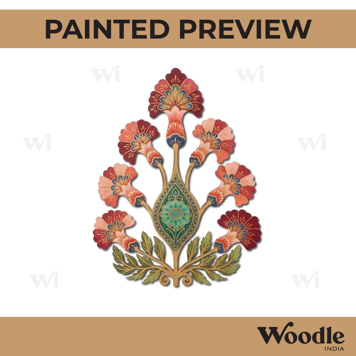 Flower Motif Pre Marked MDF Design 1