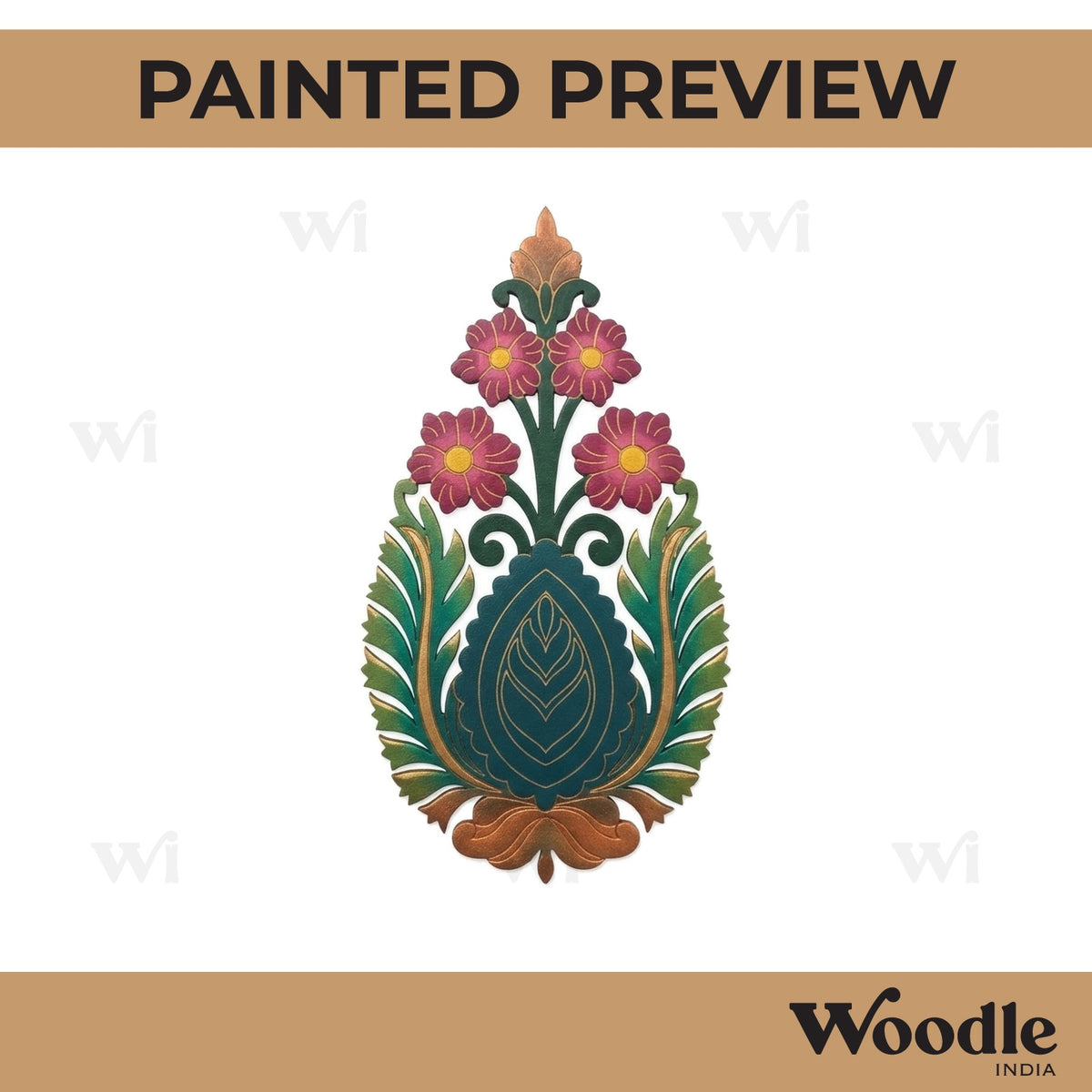 Flower Motif Pre Marked MDF Design 10