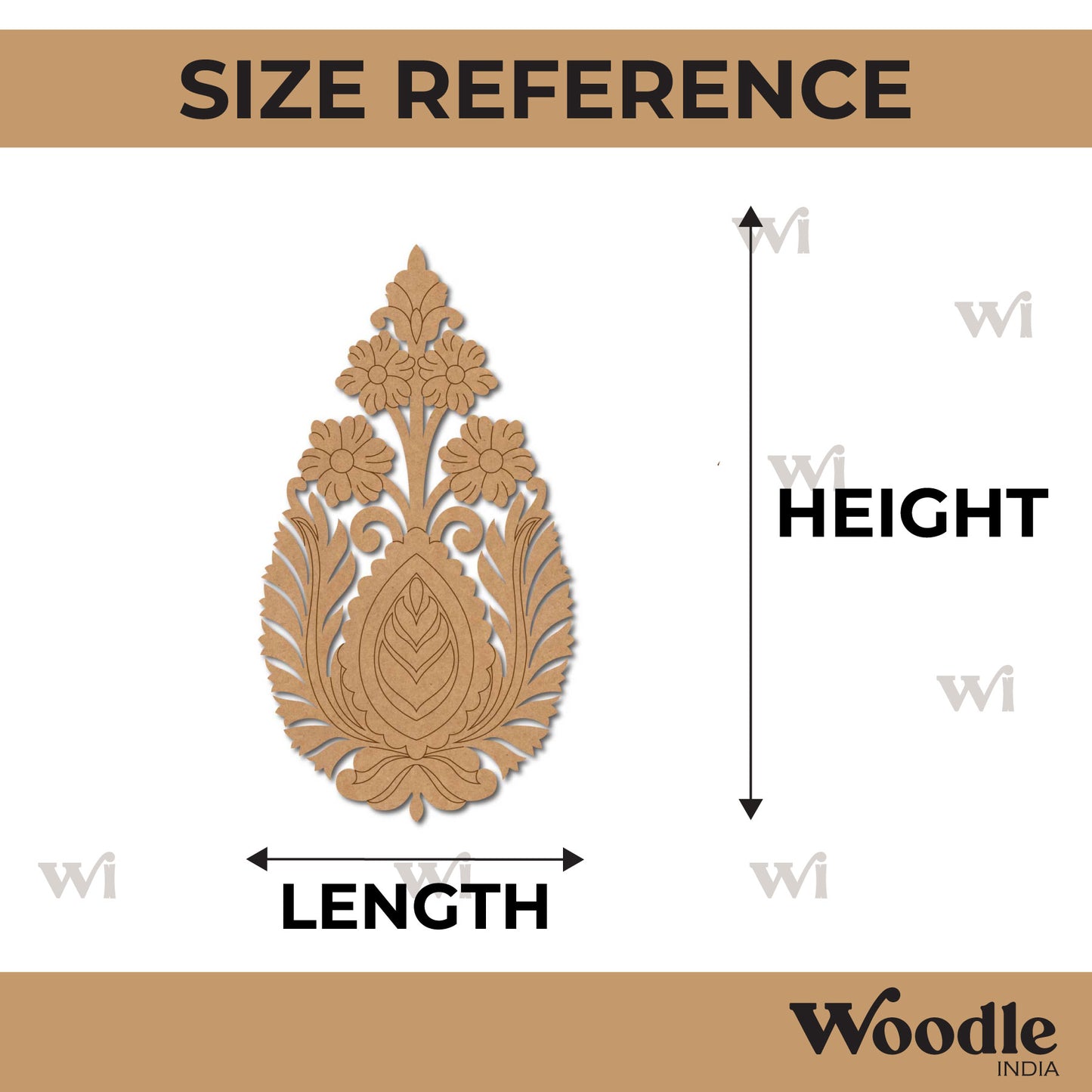 Flower Motif Pre Marked MDF Design 10