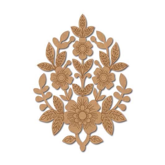 Flower Motif Pre Marked MDF Design 11