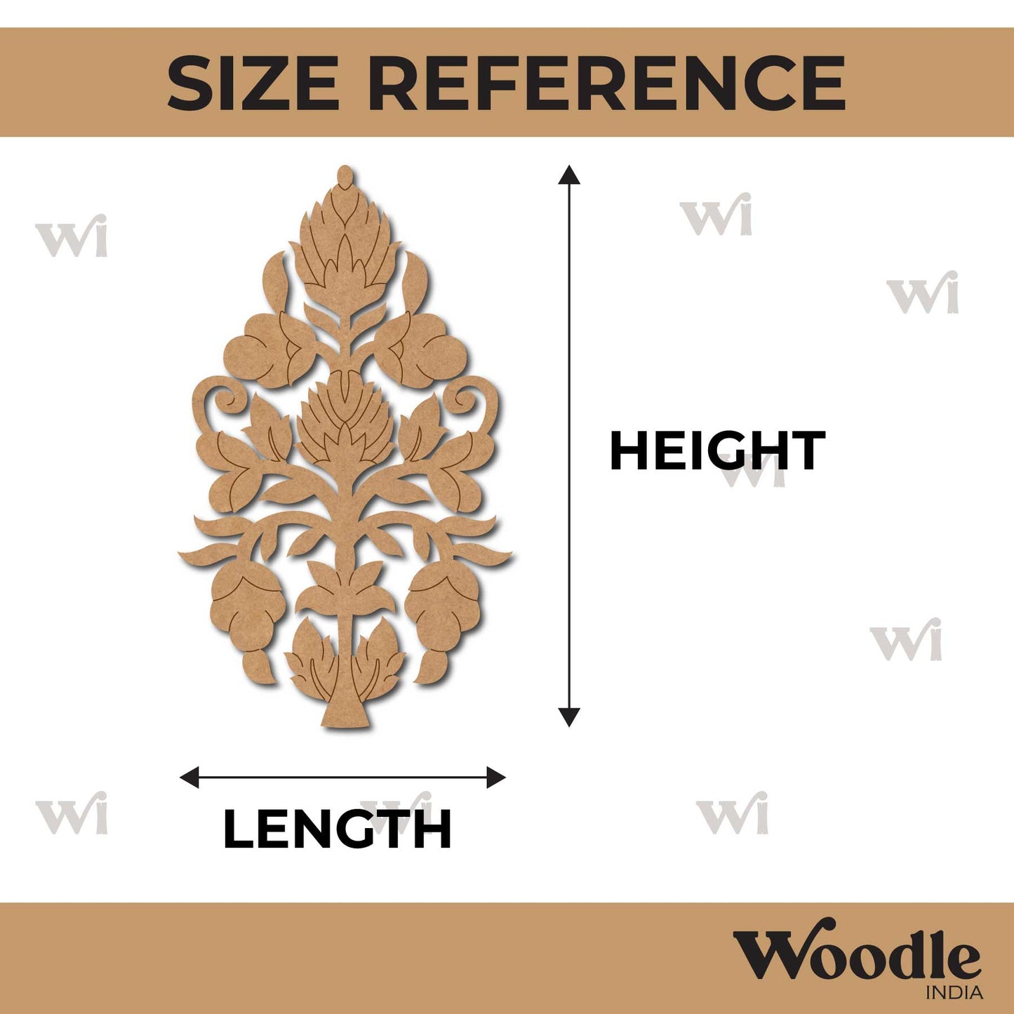 Flower Motif Pre Marked MDF Design 12
