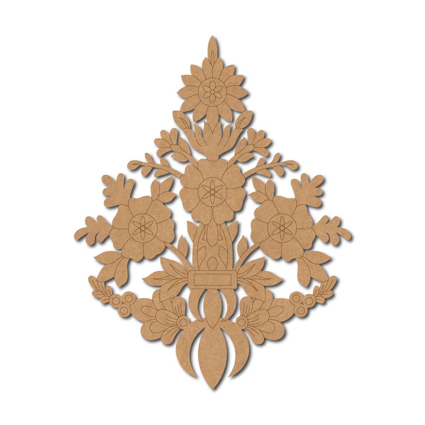Flower Motif Pre Marked MDF Design 15