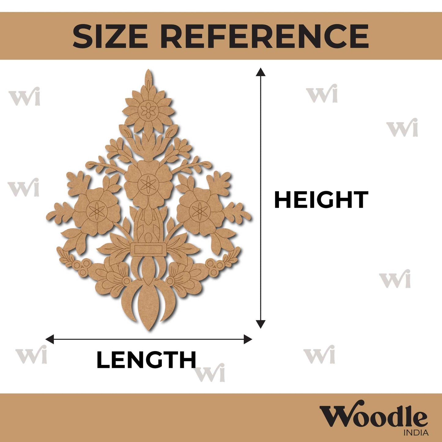 Flower Motif Pre Marked MDF Design 15