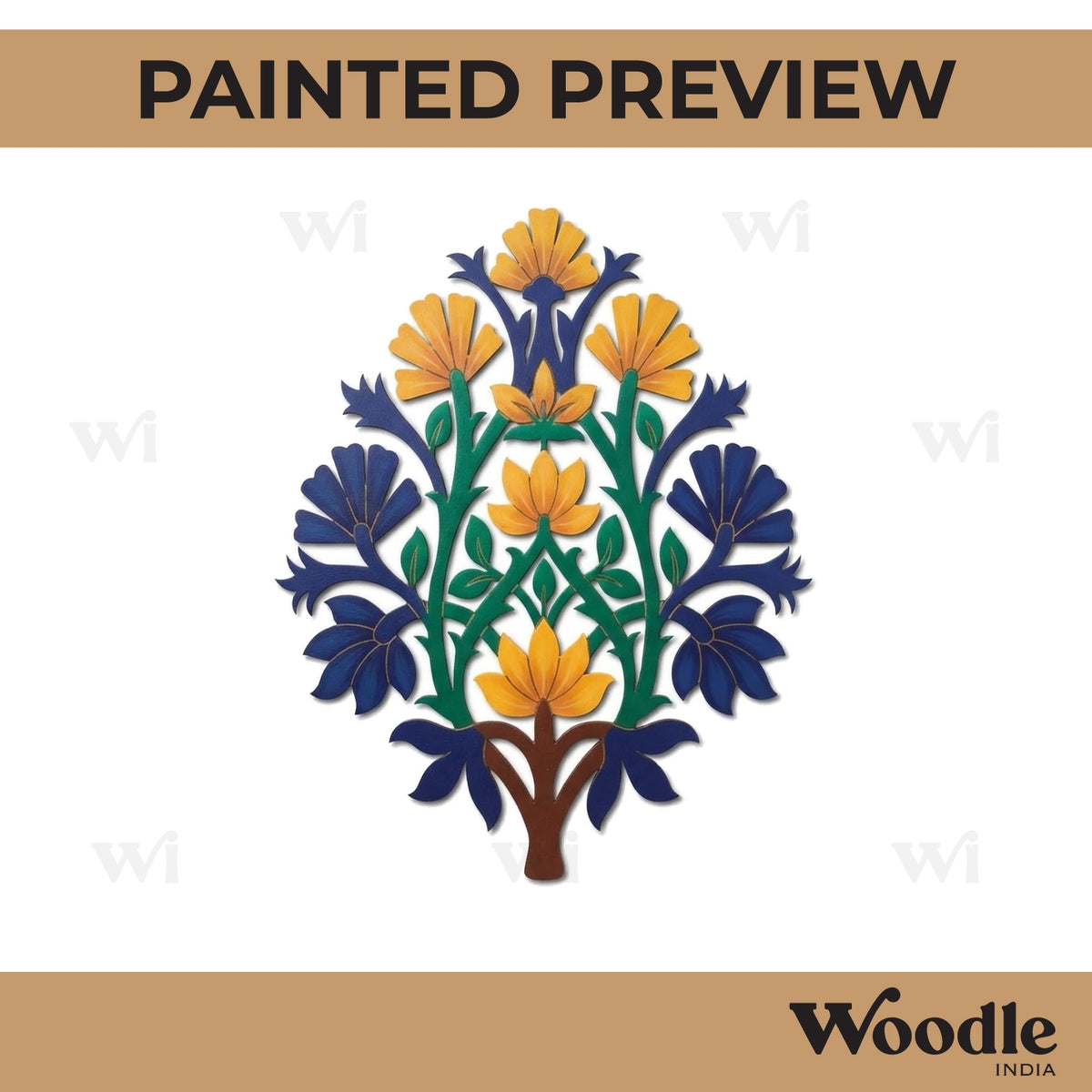 Flower Motif Pre Marked MDF Design 16