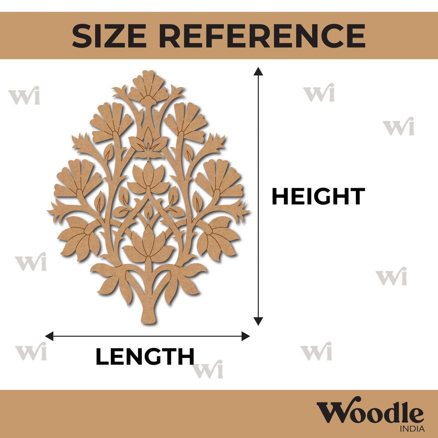 Flower Motif Pre Marked MDF Design 16