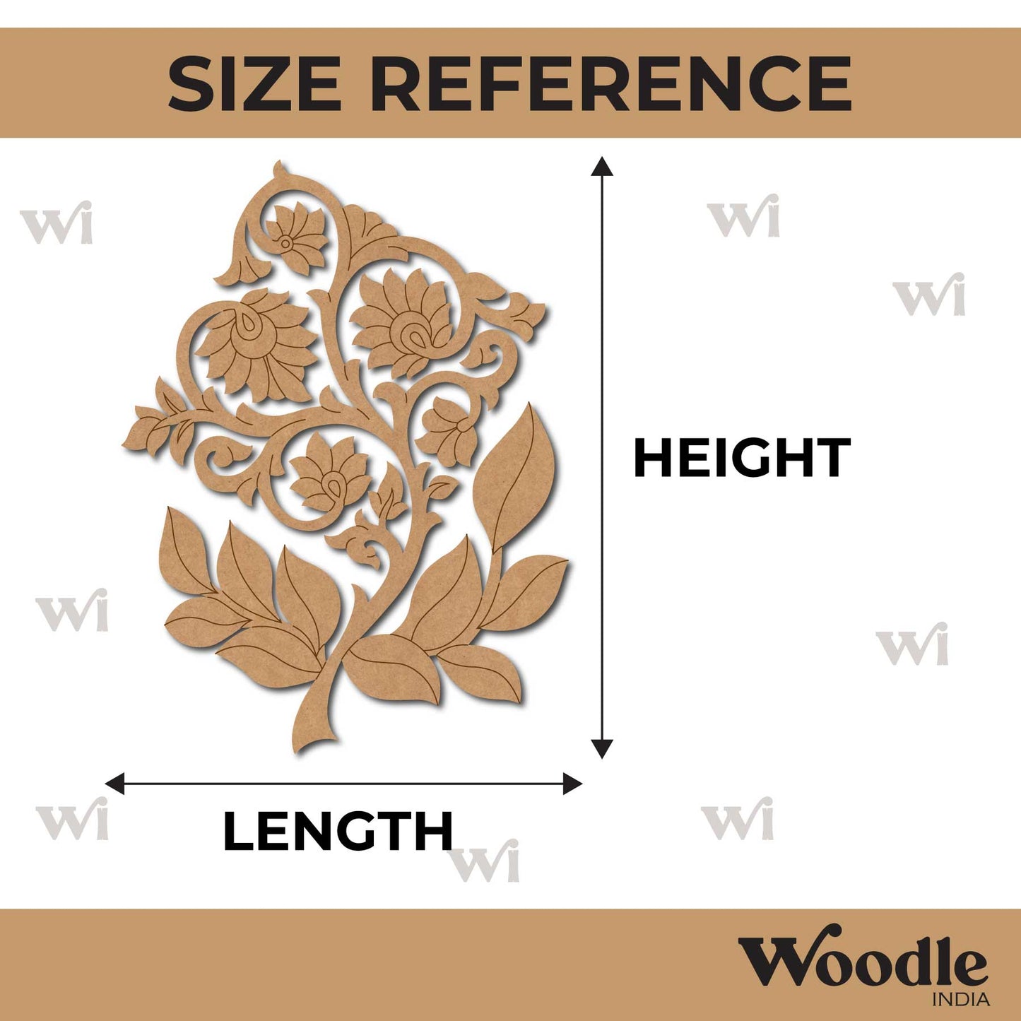 Flower Motif Pre Marked MDF Design 17