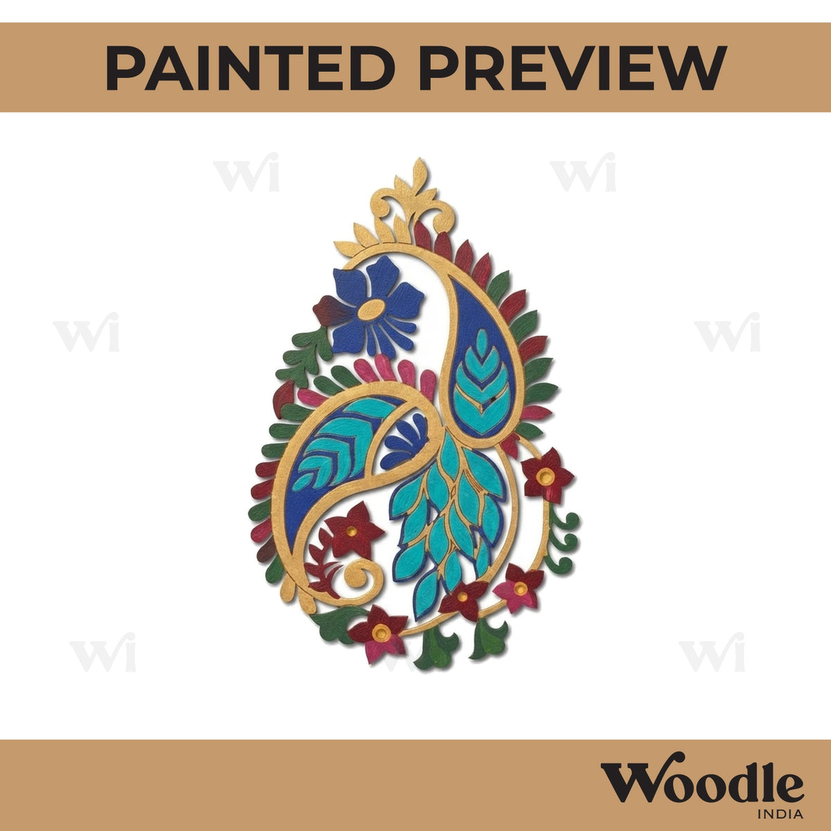 Flower Motif Pre Marked MDF Design 18