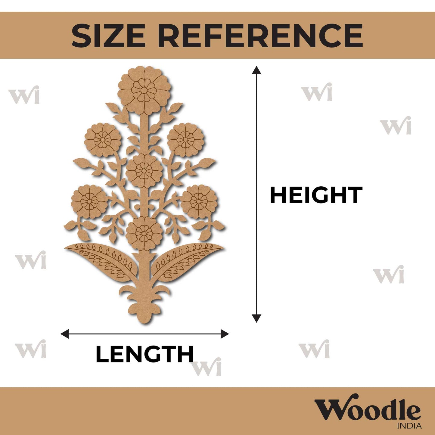 Flower Motif Pre Marked MDF Design 19