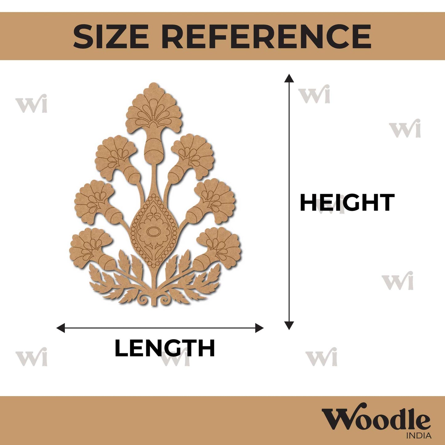 Flower Motif Pre Marked MDF Design 1