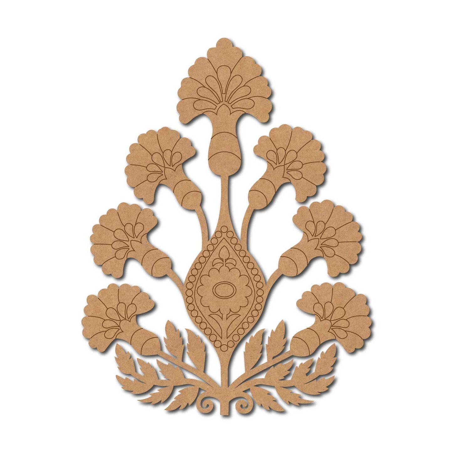 Flower Motif Pre Marked MDF Design 1