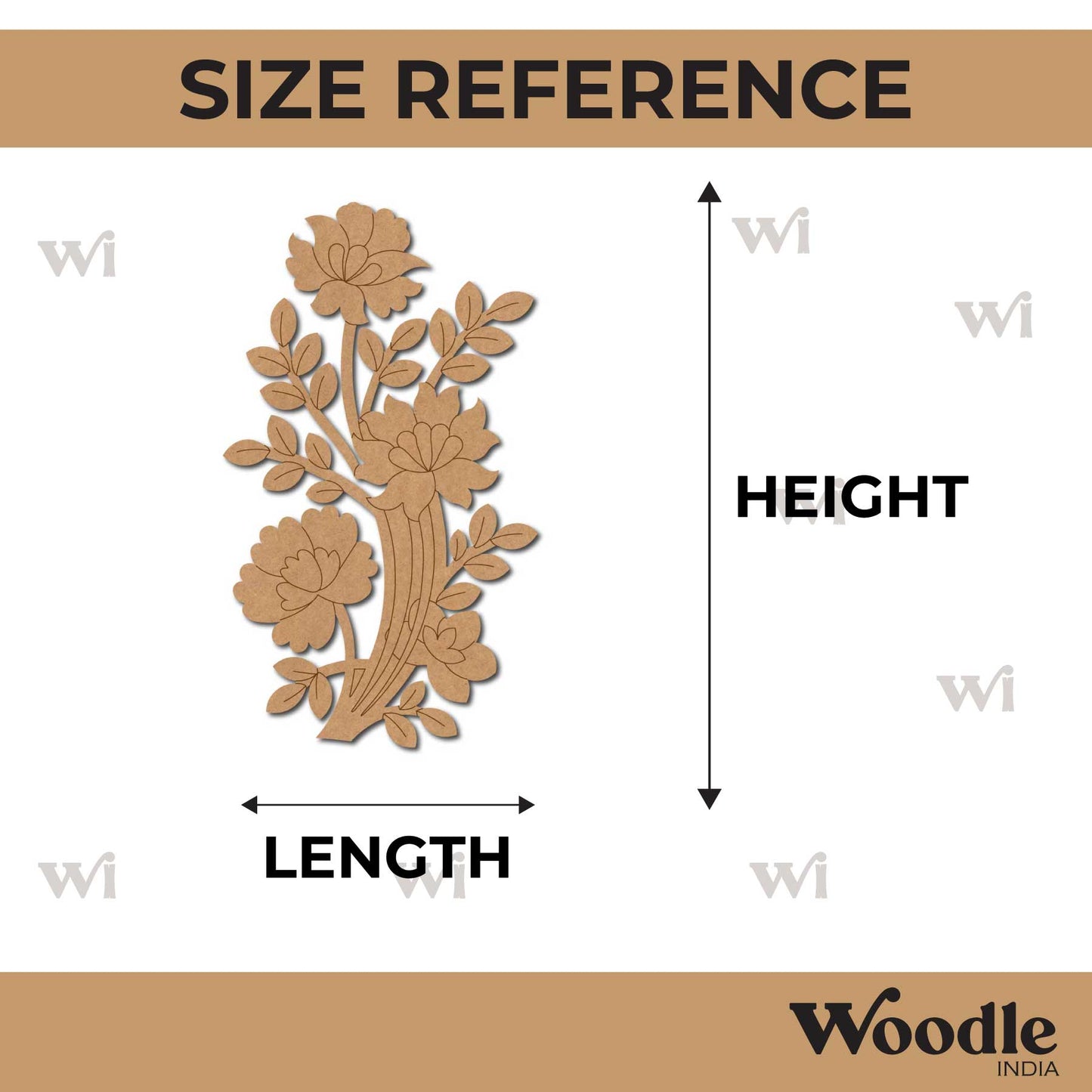Flower Motif Pre Marked MDF Design 2