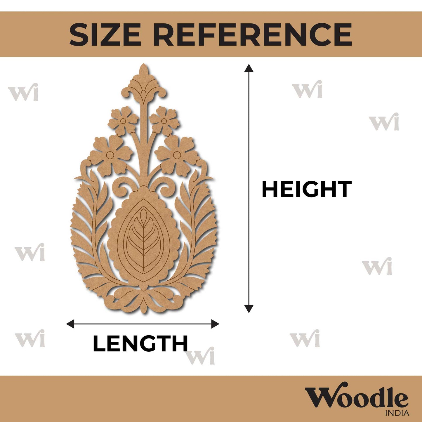 Flower Motif Pre Marked MDF Design 20