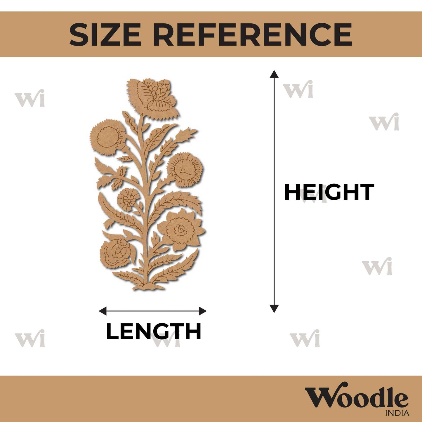 Flower Motif Pre Marked MDF Design 23