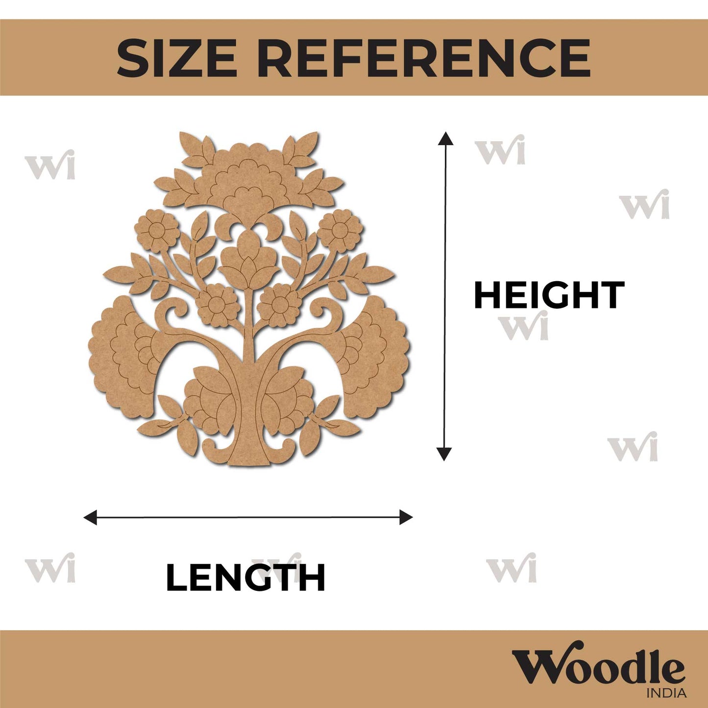 Flower Motif Pre Marked MDF Design 26
