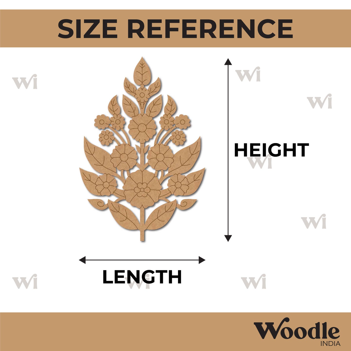 Flower Motif Pre Marked MDF Design 3