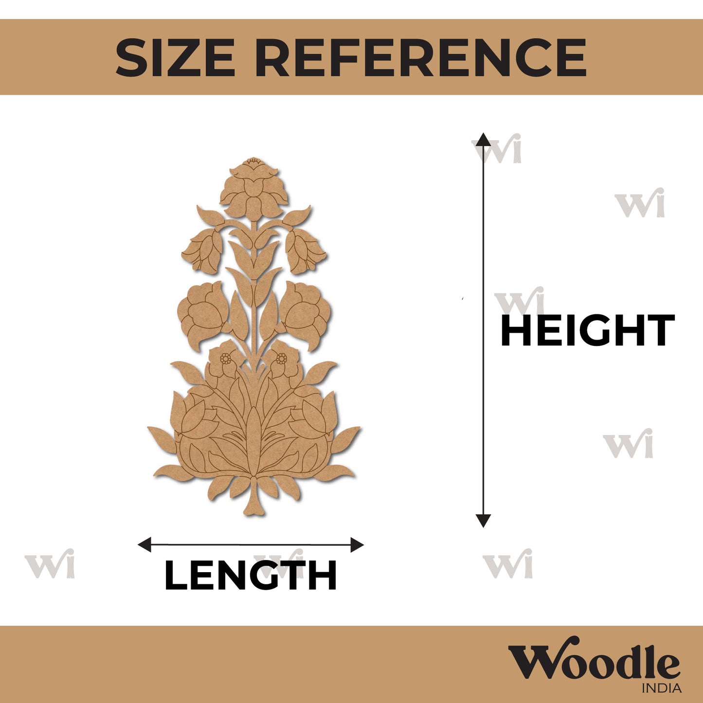 Flower Motif Pre Marked MDF Design 4