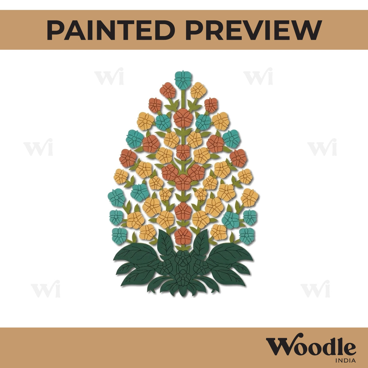 Flower Motif Pre Marked MDF Design 5