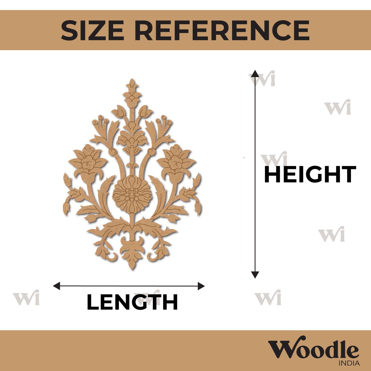 Flower Motif Pre Marked MDF Design 6