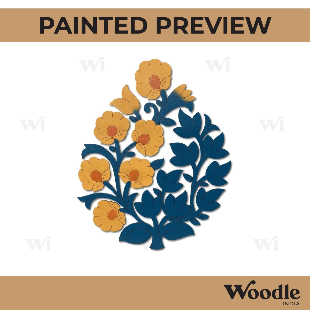 Flower Motif Pre Marked MDF Design 7