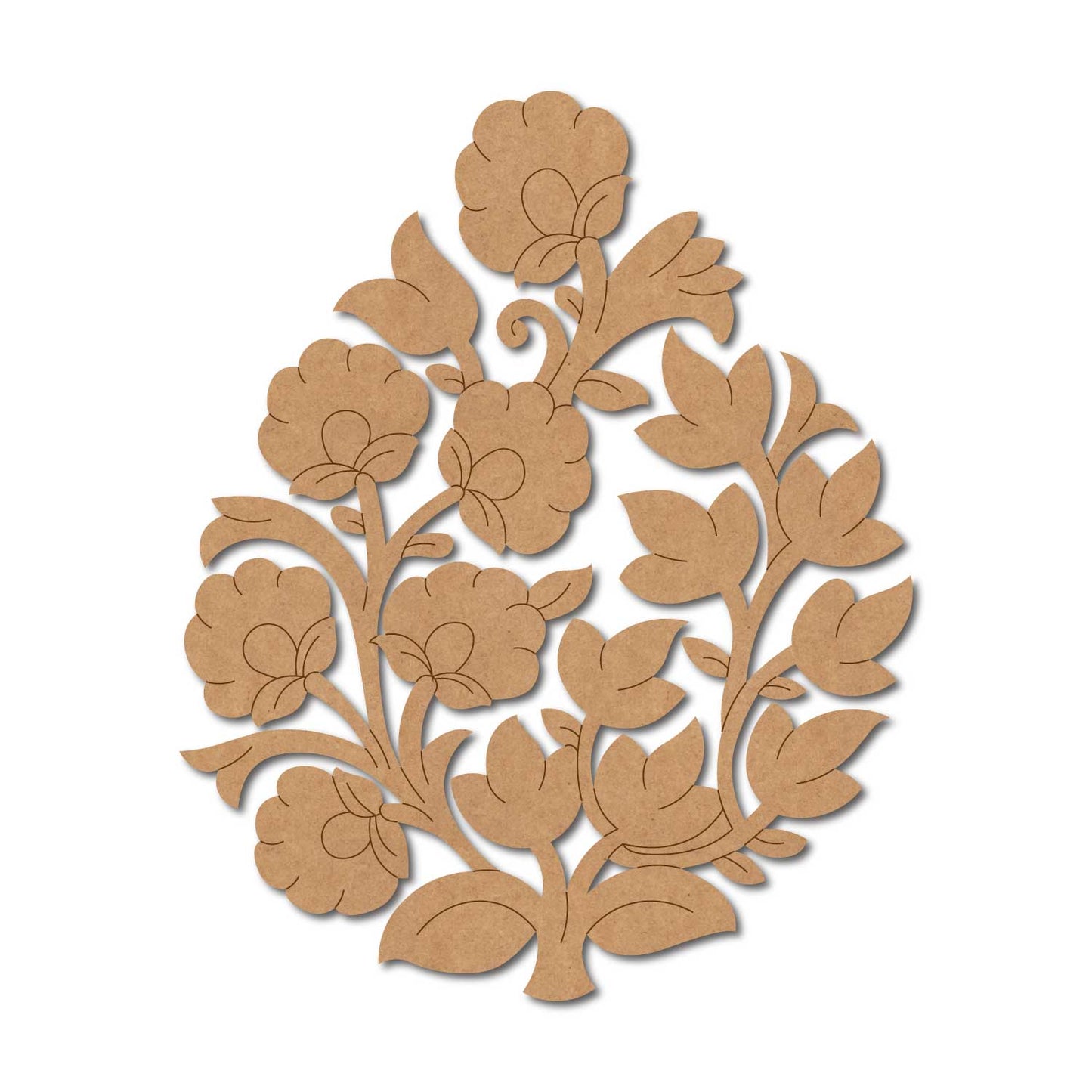 Flower Motif Pre Marked MDF Design 7