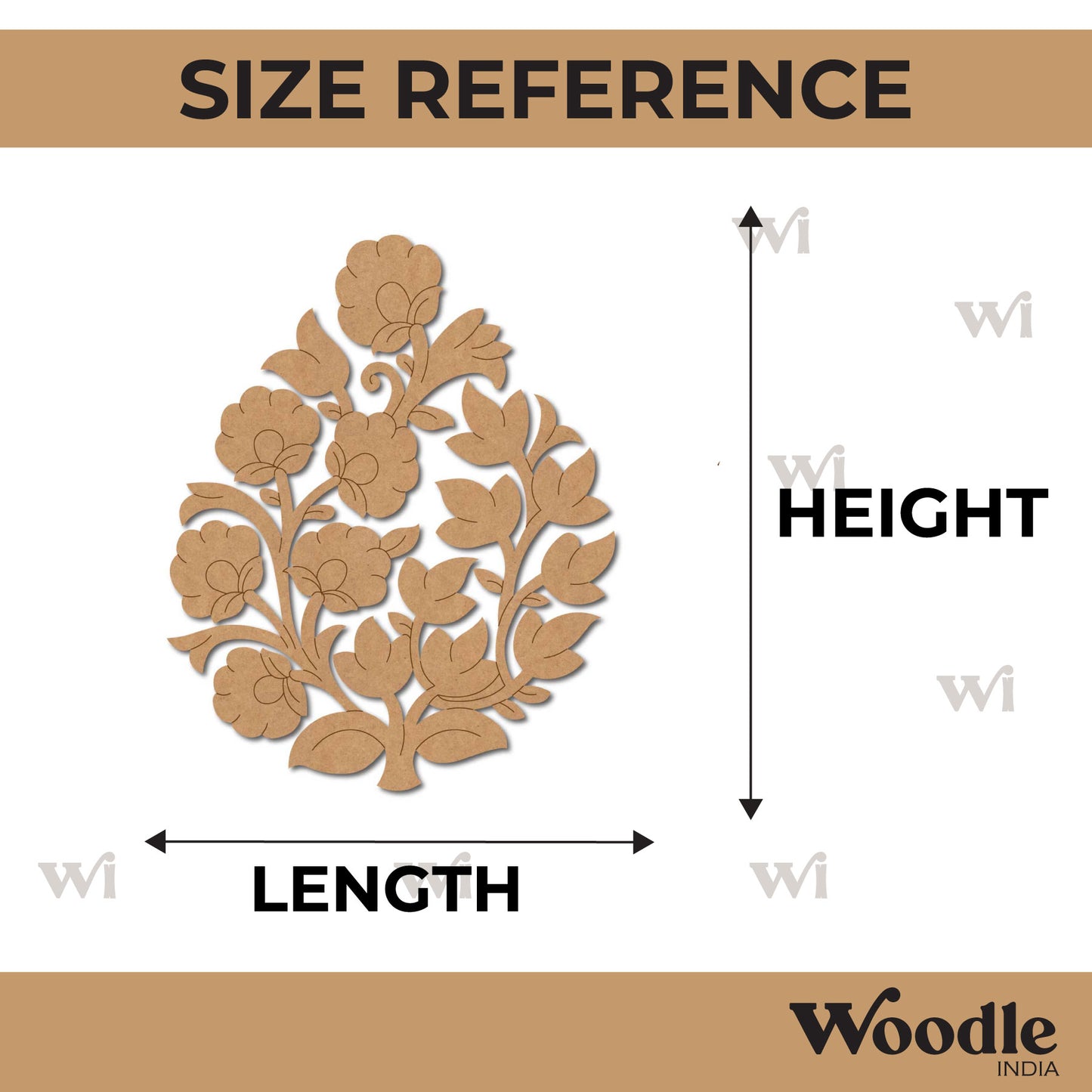 Flower Motif Pre Marked MDF Design 7