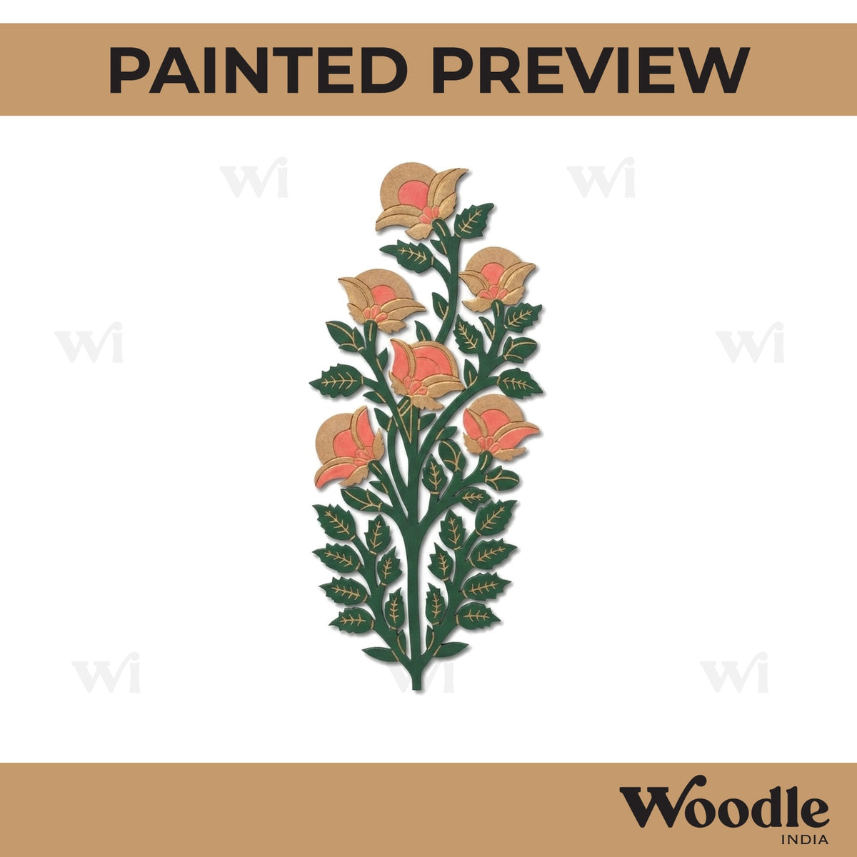 Flower Motif Pre Marked MDF Design 8