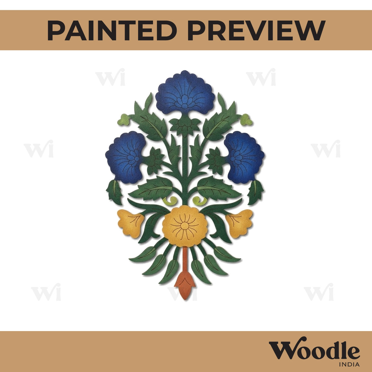 Flower Motif Pre Marked MDF Design 9