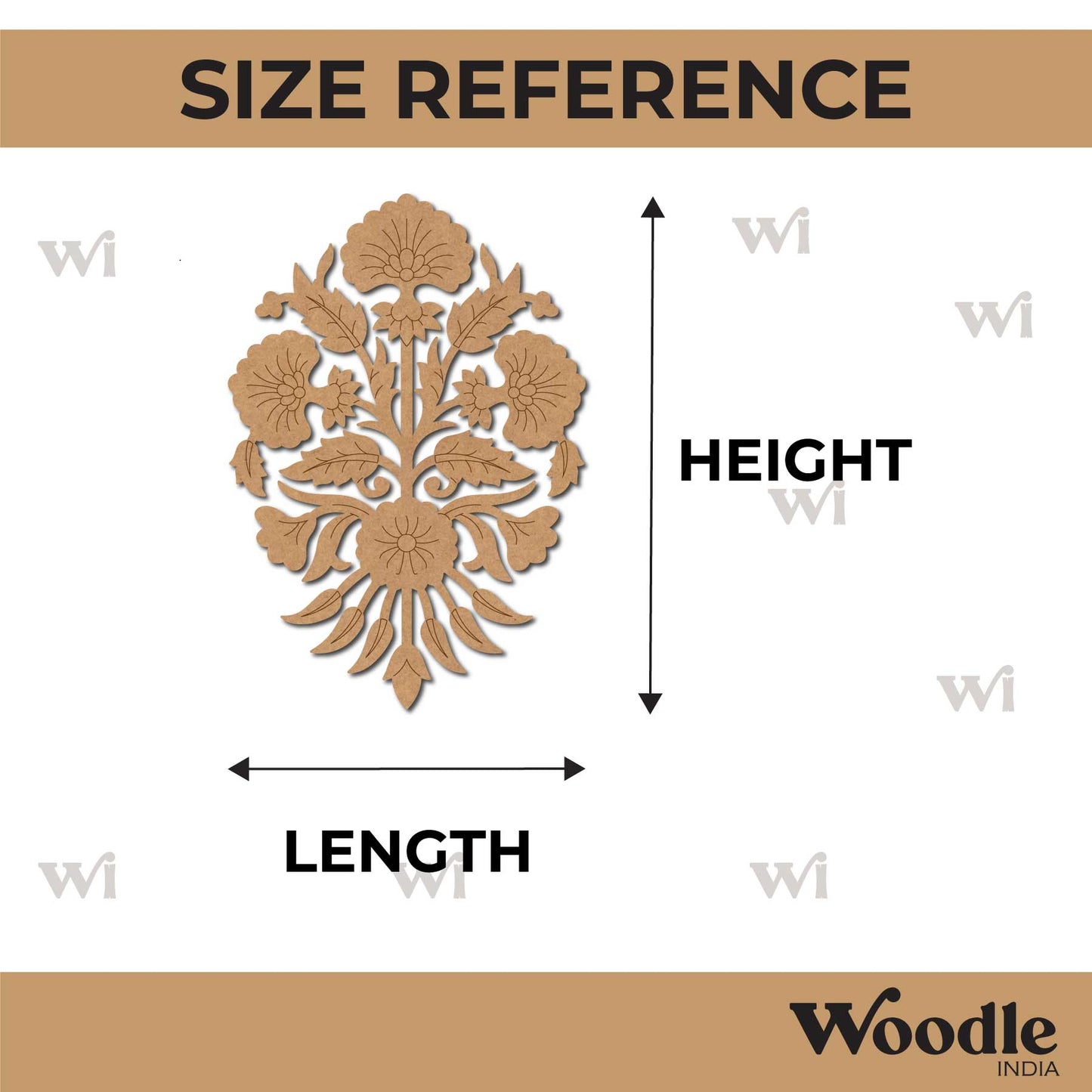 Flower Motif Pre Marked MDF Design 9