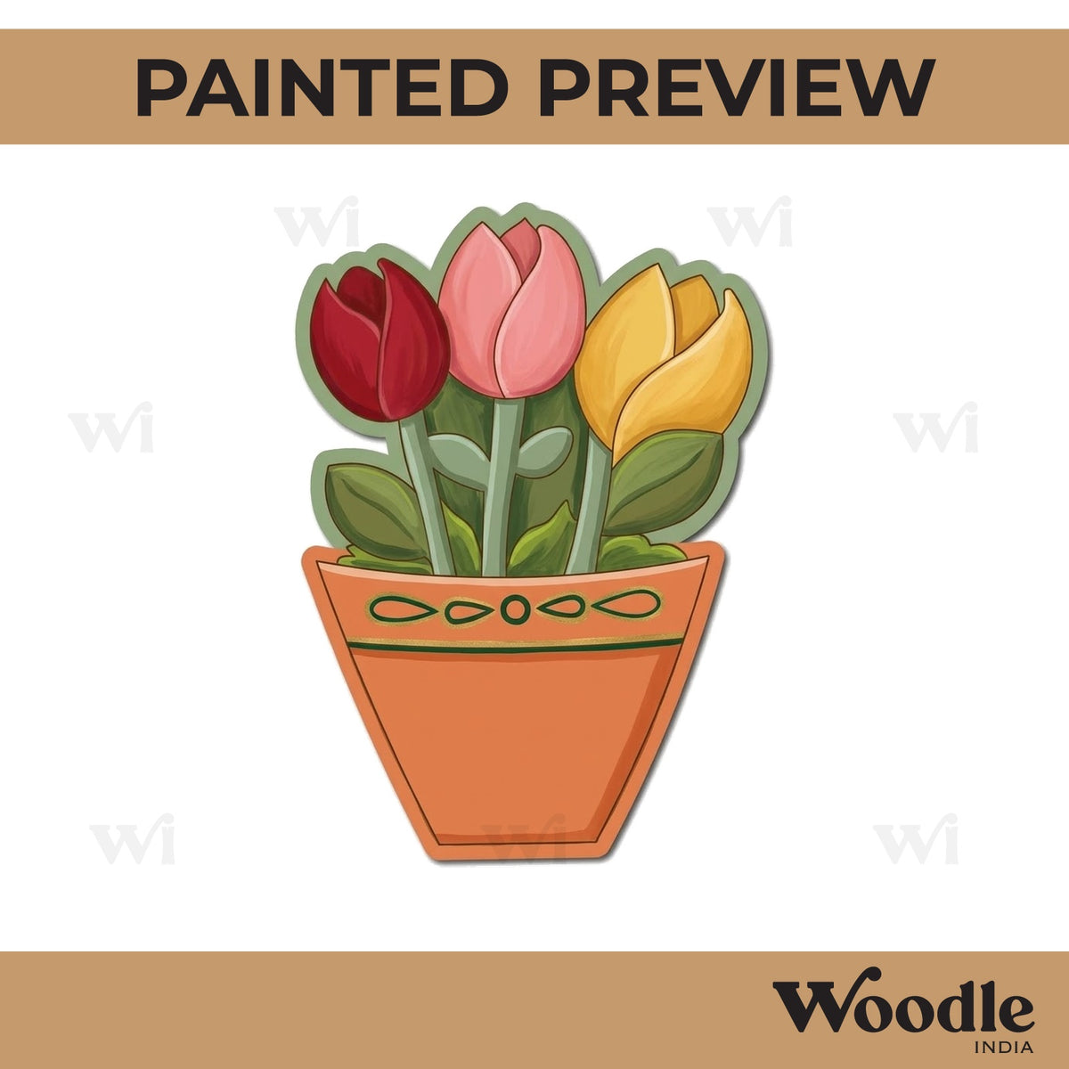 Flower Plant Pre Marked MDF Design 2