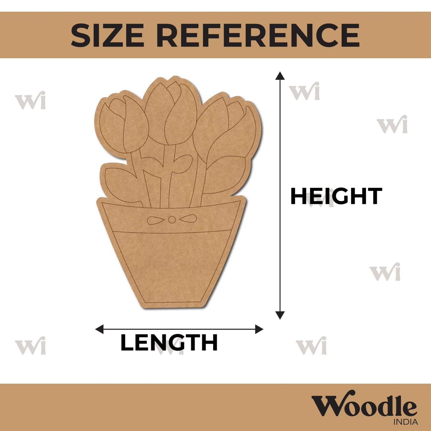 Flower Plant Pre Marked MDF Design 2
