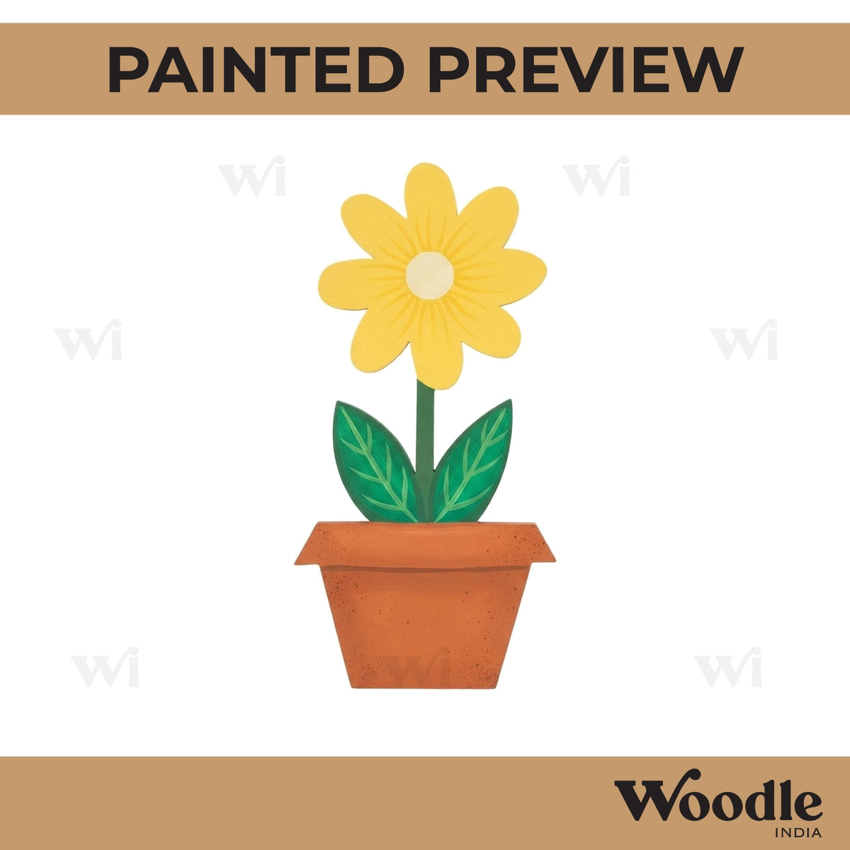 Flower Pot Cutout MDF Design 1